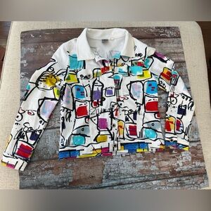 Dolcezza Colorful Abstract Print Women's Jacket